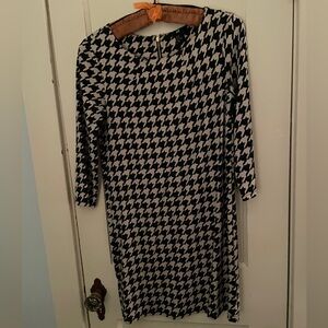 Houndstooth 3/4 Sleeve H&M Dress